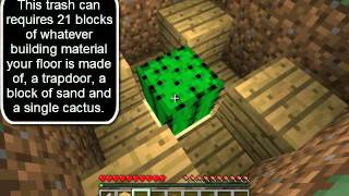 Minecraft How to make a Trash Can [upl. by Jelena]