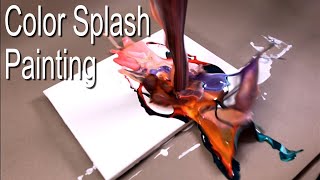 Color Splash Painting  Fluid abstract Art  Simple fascinating results [upl. by Whatley]