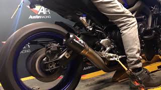 YAMAHA MT09 DECAT EXHAUST SYSTEM  AUSTIN RACING [upl. by Miarhpe]