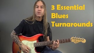 3 Essential Blues Turnarounds  GuitarZoomcom  Steve Stine [upl. by Barry]