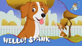 HELLO SPANK  Canzone per bambini Karaoke con testo [upl. by Eisler]