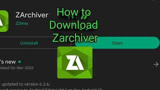 How to Download Zarchiver on Android devicesTechnical Gamer Kumar [upl. by Airekahs326]