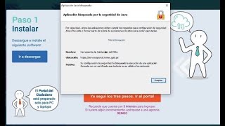 Aplicación bloqueada por la seguridad de java  Portal Ciudadano 2020 [upl. by Sale]