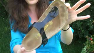 Birkenstock Gizeh BirkoFlor Sandal Review by Blair from PlanetShoescom [upl. by Ahtanoj800]