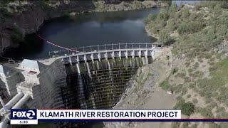 Historic Klamath River restoration project lauded by tribal state and federal leaders [upl. by Bird]