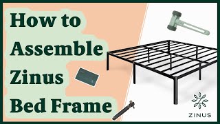 Zinus  Van 16in Metal Platform Bed Frame Assembly Instructions [upl. by Iams]