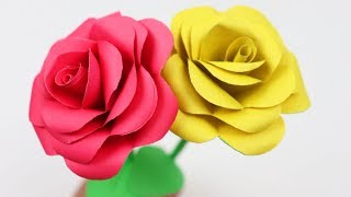 DIY 🌹 How to Make Paper Roses 🌹 Crepe paper decorating ideas [upl. by Anilrac]