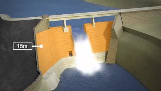 Seqwater explains How ungated dams work animation [upl. by Akinot425]