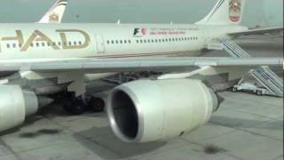 Etihad Airways Airbus A340500 A6EHC takeoff from Abu Dhabi International Airport HD [upl. by Hnamik677]