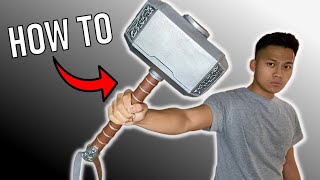 How To Make Thor Hammer  Mjolnir   Cardboard DIY [upl. by Winnah]