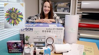 How to Set up an Epson EcoTank 15000 for Sublimation  Supplies you need amp Making my first print [upl. by Htebasil]