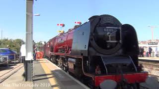 Duchess of Sutherland meets Clun Castle in Worcester 24 August 2019 [upl. by Magan963]