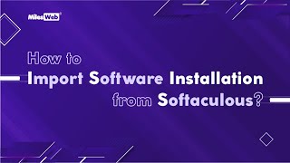 How to Import Software Installation from Softaculous  MilesWeb [upl. by Eikciv]