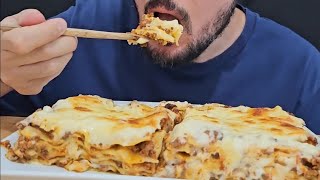 ASMR Lasagna Eating Sounds No Talking [upl. by Mcmillan]