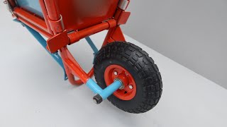 Make A Folding Wheelbarrow  Wheelbarrow Combine Handle Truck [upl. by Sivla]