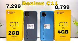 Realme C11 2021 2GB 32GB 🆚 Realme C11 2021 4GB 64GB Unboxing amp Comparison or Price [upl. by Eseryt]