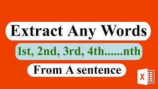 How To Extract Any Words From A Sentence In Excel [upl. by Waldman152]