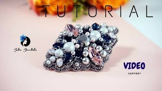 Video Tutorial DIY  Tutorial Brooch  Jewelry Making  Brooch Swarovski  Royal [upl. by Rani131]