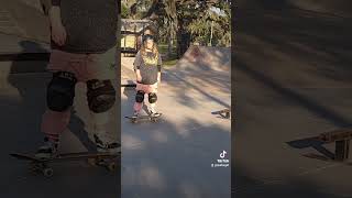 Railed it sk8tiegirl fyptiktok skateboardgirl skateboard railslide [upl. by Canica524]