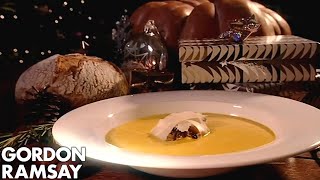 Gordon Ramsays Pumpkin Soup With Wild Mushrooms [upl. by Ettenyar]