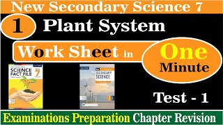 Plant System Worksheet Test 1  10 Important MCQs  Science garrisonwithHaiqa [upl. by Enneirda]