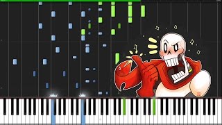 Bonetrousle  Undertale Papyrus Theme  Synthesia Piano Tutorial [upl. by Arikaahs]