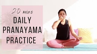 20 Mins Pranayama Practice  5 Breathing Exercises for Deep Oxygenation amp Calm Mind  Follow Along [upl. by Assirk]