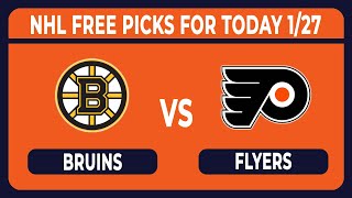 Boston Bruins vs Philadelphia Flyers 1272024 FREE NHL Betting Tips Picks and Predictions [upl. by Acirred275]