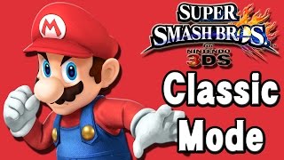 Super Smash Bros For 3DS Classic Mode  Mario [upl. by Tjaden]