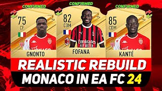 🏆MONACO REALISTIC REBUILD IN EA FC 24 CAREER MODE ft FOFANA KANTÉ GNONTOetc [upl. by Ykcul175]