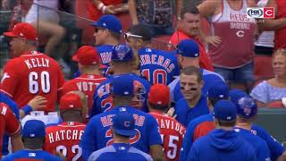 Benches Clear Between Cincinnati Reds amp Chicago Cubs  Amir Garrett vs Javier Baez Full HD [upl. by Atteynot319]