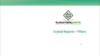 SAP Crystal Reports  Filters [upl. by Keyser]