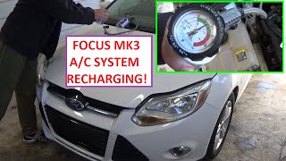 How to Recharge the AC System on Focus MK3 Charge Air Conditioner Focus 2011  2016 [upl. by Liggitt]