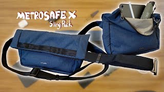 PACSAFE METROSAFE X SLING PACK  AntiTheft Sling Bag  Backpackingvol78 [upl. by Aivax400]