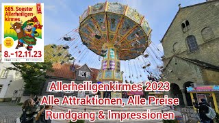 Allerheiligenkirmes Soest 2023  Alle Attraktionen Alle Preise Rundgang amp Impressionen [upl. by Ecirtaeb243]