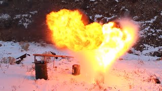 Pouring Liquid Oxygen on Grease Fire [upl. by Akenet648]