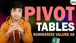 Pivot Tables Summarize Values by  Excel Pivot Tables [upl. by Ahola]