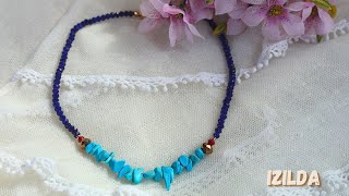 Artesanato passo a passo Colar com Pedras e cristais ESPECIAL  MALA ROSA  DIY Necklace [upl. by Nala360]