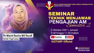 Siri Seminar Teknik Menjawab  Pengajian AM Semester 2 [upl. by Zarihs92]