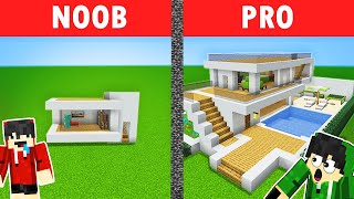 NOOB VS PRO MODERN HOUSE BUILD CHALLENGE Part 5  Minecraft OMOCITY Tagalog [upl. by Ruddie]