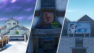 Visit The Workshop Crackshots Cabin and Mr Polars Artisanal Ice  Fortnite Winterfest Challenges [upl. by Benyamin]