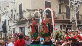 Processione dei piccoli santi Cosma e Damiano sferracavallo quotuscita [upl. by Babara]