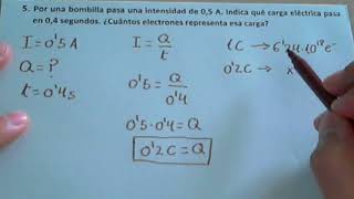 Ejercicios de intensidad y cargas o número de electrones [upl. by Forcier]