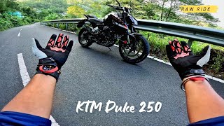 Experiencing Raw Ride of 2024 KTM Duke 250  Attempting Top Speed With Raw Exhaust Sound [upl. by Rahas800]