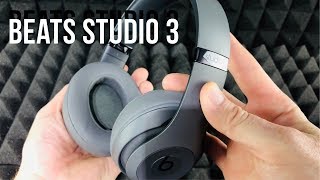 Beats Studio3 Wireless OverEar Headphones  Grey Unboxing [upl. by Alleinnad]