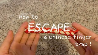 how to escape a chinese finger trap 🗝  aefilm [upl. by Lenoj]