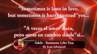 Adele  Someone Like You Subtitulado en español e ingles Lyrics [upl. by Rosenfeld]