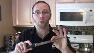 Calphalon Contemporary Cutlery 8quot Chef Knife Review  Kitchen Products [upl. by Enair]