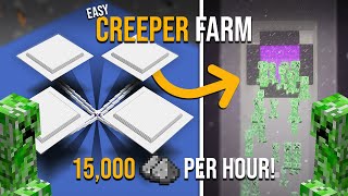 Minecraft BEST Creeper Farm 121  Java amp Bedrock  15000 Gunpowder Per Hour [upl. by Brightman140]