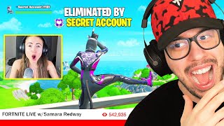 I Stream Sniped My Girlfriend on a SECRET ACCOUNT Fortnite [upl. by Enra]